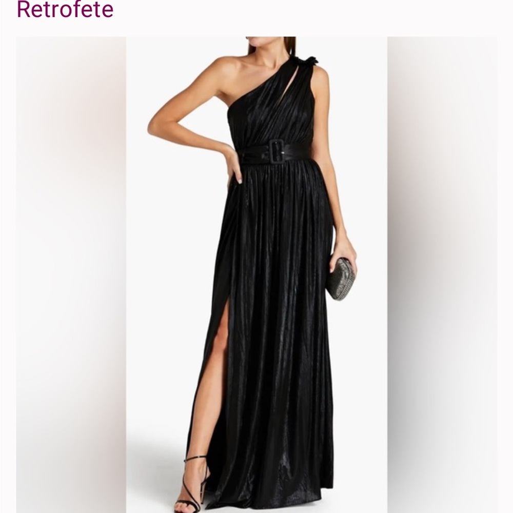 Retrofete Black One-Shoulder Dress